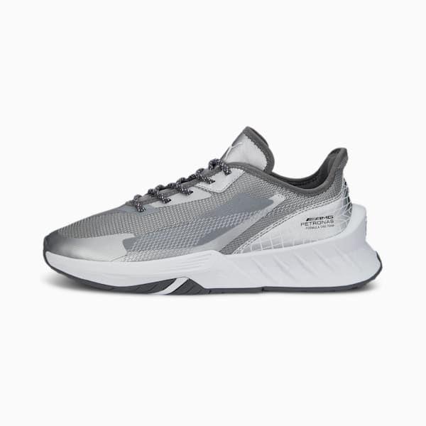 Mercedes AMG Petronas F1 Maco Rising Unisex Sneakers, Puma Silver-Puma White-Smoked Pearl, extralarge-IND