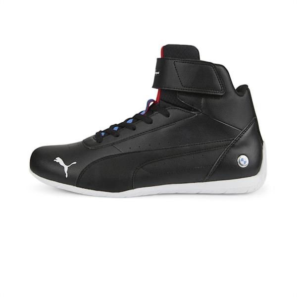 BMW M Motorsport Neo Cat Mid Unisex Sneakers, Puma Black-Puma Black, extralarge-IND