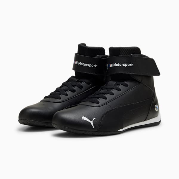 BMW M Motorsport Neo Cat Mid Motorsport Sneakers, PUMA Black-PUMA White-Pop Red, extralarge