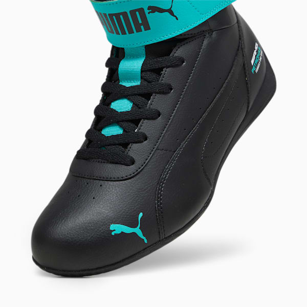 Mercedes AMG Petronas  Neo Cat Mid Men's Sneakers, PUMA Black-PUMA Black-Spectra Green, extralarge-IND