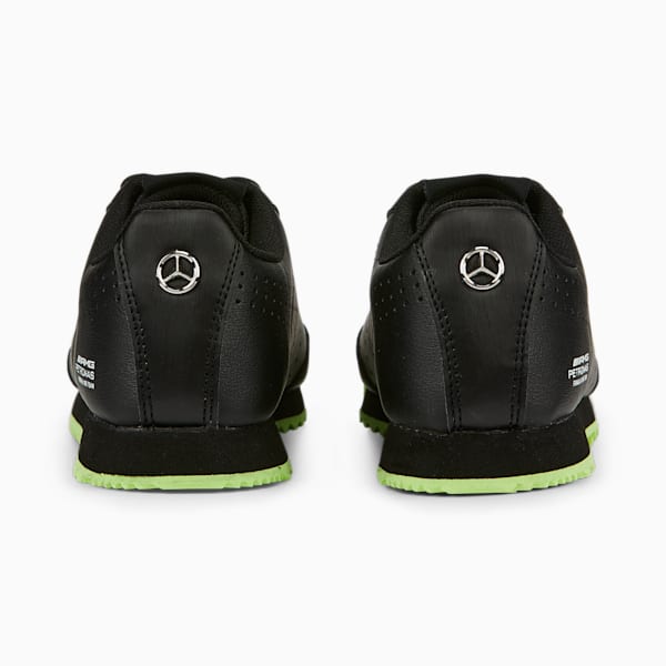 Mercedes-AMG Petronas F1 Roma Via Perforated Little Kids' Motorsport Shoes, Puma Black-Fizzy Apple, extralarge