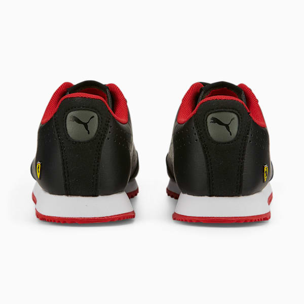 Scuderia Ferrari Roma Via Perforated Little Kids' Motorsports Shoes, Puma Black-Puma White, extralarge