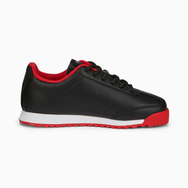 Scuderia Ferrari Roma Via Perforated Little Kids' Motorsports Shoes, Puma Black-Puma White, extralarge