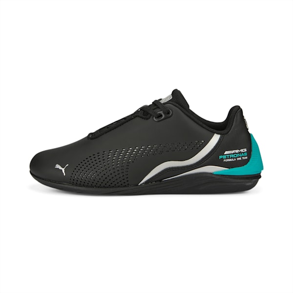 Mercedes AMG Petronas Formula 1 Drift Cat Decima Youth Sneakers, PUMA Black-PUMA White-Spectra Green, extralarge-IND