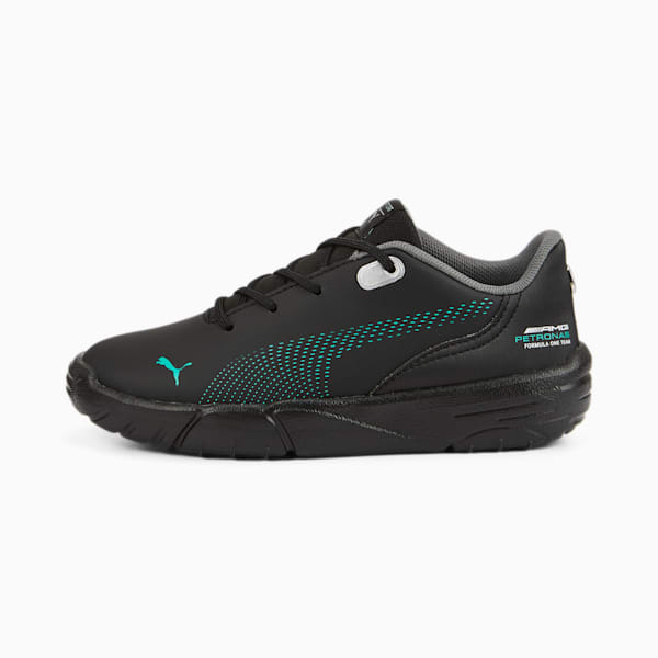 Mercedes-AMG Petronas Formula 1 Drift Cat Decima Little Kids' Motorsport Shoes, Puma Black-Spectra Green, extralarge