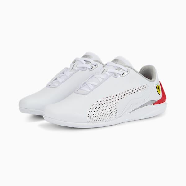 Scuderia Ferrari Drift Cat Decima Motorsport Shoes Big Kids, Puma White-Rosso Corsa, extralarge