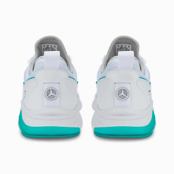 Mercedes AMG Petronas F1 Electron E Pro Sneakers, Puma White-Puma White-Spectra Green, extralarge-IND