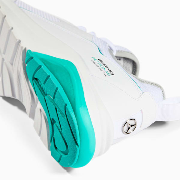 Mercedes AMG Petronas F1 Electron E Pro Sneakers, Puma White-Puma White-Spectra Green, extralarge-IND