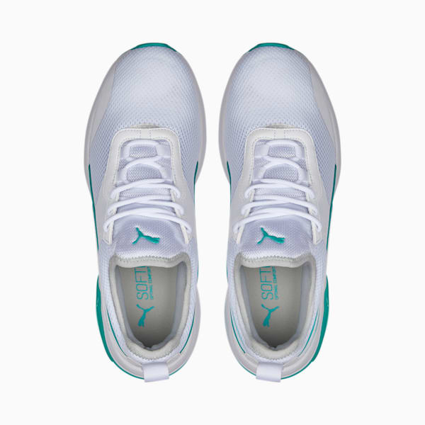 Mercedes AMG Petronas F1 Electron E Pro Sneakers, Puma White-Puma White-Spectra Green, extralarge-IND