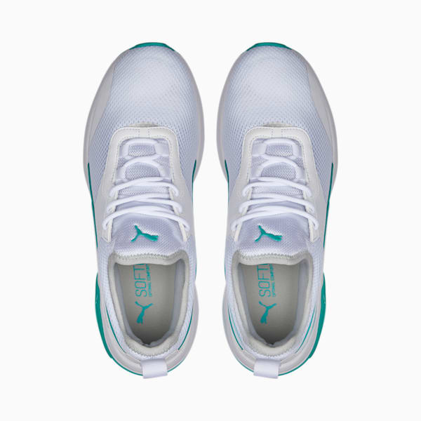 Mercedes AMG Petronas F1 Electron E Pro Unisex Sneakers, Puma White-Puma White-Spectra Green, extralarge-IND