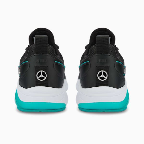Mercedes AMG Petronas F1 Electron E Pro Sneakers, Puma Black-Puma Black-Spectra Green, extralarge-IND