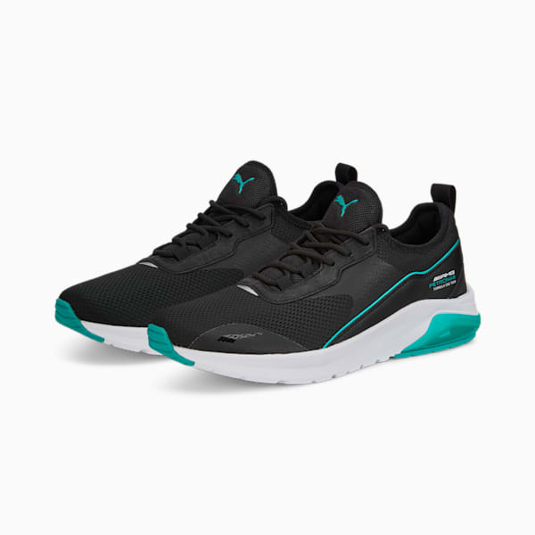 Mercedes AMG Petronas F1 Electron E Pro Unisex Sneakers, Puma Black-Puma Black-Spectra Green, extralarge-IND