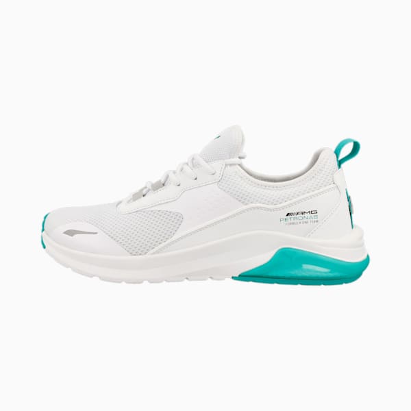 Mercedes AMG Petronas F1 Electron E Pro Unisex Sneakers, PUMA White-PUMA White, extralarge-IND