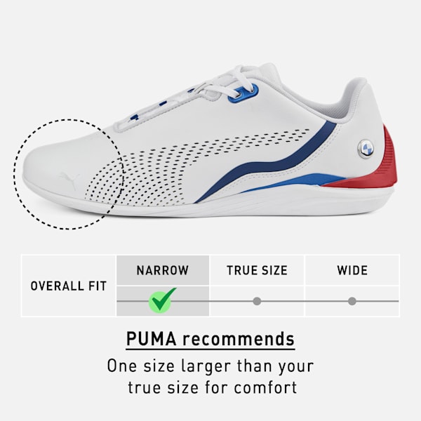 BMW M Motorsport Drift Cat Decima Unisex Sneakers, PUMA White-Pop Red-PUMA White, extralarge-IND