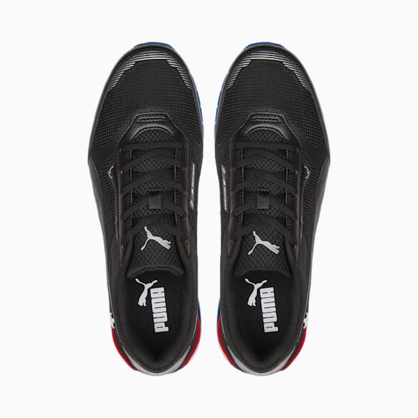 BMW M Motorsport Track Racer Motorsport Shoes, Puma Black-Fiery Red-Strong Blue, extralarge-IND