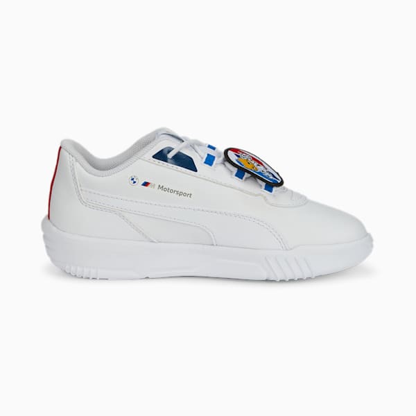 BMW M Motorsport R-Cat Machina Kids Sneakers, Puma White-Fiery Red