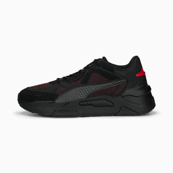 Scuderia Ferrari Metal Energy RS-Simul8 Unisex Sneakers, Puma Black-Rosso Corsa, extralarge-IND