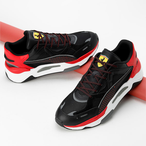 Scuderia Ferrari RS-Simul8 Unisex Sneakers, Puma Black-Rosso Corsa, extralarge-IND
