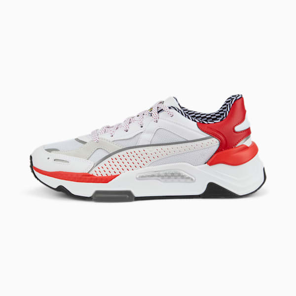 Scuderia Ferrari RS-Simul8 Unisex Sneakers, Puma White-Rosso Corsa, extralarge-IND