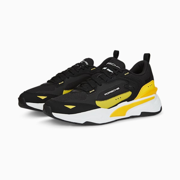 Porsche Legacy RS-Fast Motorsport Unisex Shoes, Puma Black-Lemon Chrome, extralarge-IND