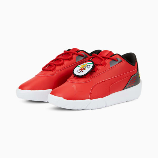 Scuderia Ferrari R-Cat Machina Little Kids' Motorsport Shoes, Rosso Corsa-Asphalt, extralarge