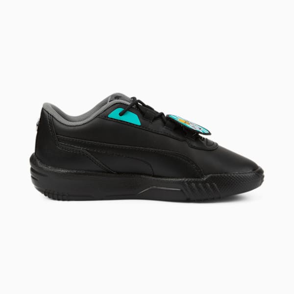 Mercedes-AMG Petronas Motorsport R-Cat Machina Little Kids' Motorsport Shoes, Puma Black-Spectra Green, extralarge