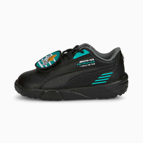 Mercedes-AMG Petronas Motorsport R-Cat Machina Toddlers' Motorsport Shoes, Puma Black-Spectra Green, extralarge