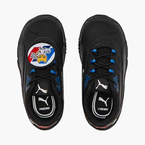 Zapatos de automovilismo BMW M Motorsport R-Cat Machina para bebés, Puma Black-Fiery Red, extralarge