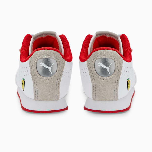 Zapatos deportivos de automovilismo Scuderia Ferrari Roma Via Perforated para bebé, Puma White-Puma White
