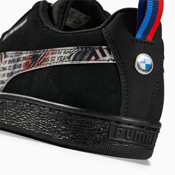BMW M Motorsport Suede Classic Men's Motorsport Sneakers, Puma Black-Puma Black-Puma White