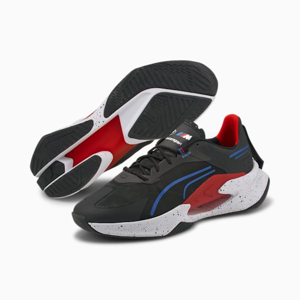 BMW M Motorsport LGND Livery Unisex Sneakers, Puma Black-Puma White-Fiery Red, extralarge-IND