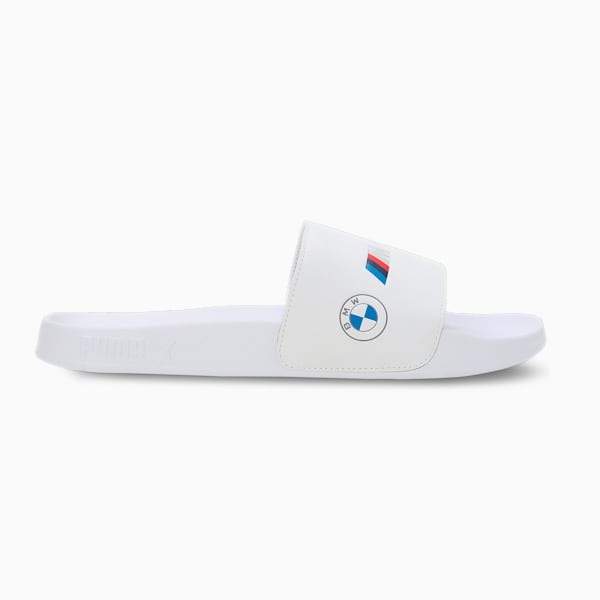 BMW M Motorsport Logo Leadcat 2.0 Unisex Slides, Puma White-Puma White, extralarge-IND