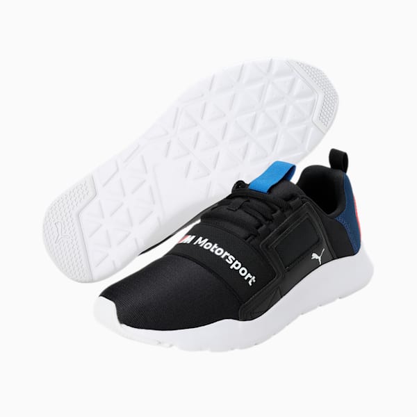 BMW M Motorsport Wired Cage Unisex Sneakers, Puma Black-Strong Blue, extralarge-IND