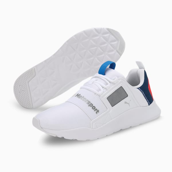 BMW M Motorsport Wired Cage Unisex Sneakers, PUMA White-Estate Blue, extralarge-IND