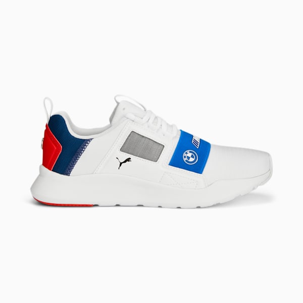 BMW M Motorsport Wired Cage Unisex Sneakers, PUMA White-Pro Blue-Pop Red, extralarge-IND