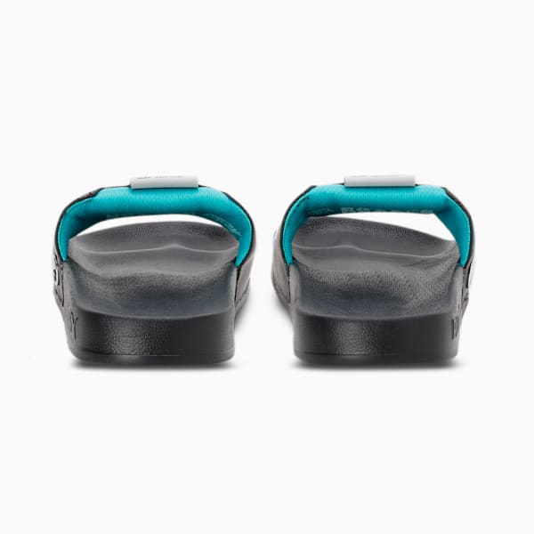 Mercedes AMG Petronas F1 Leadcat 2.0 Logo Unisex Slides, Puma Black-Puma Black, extralarge-IND