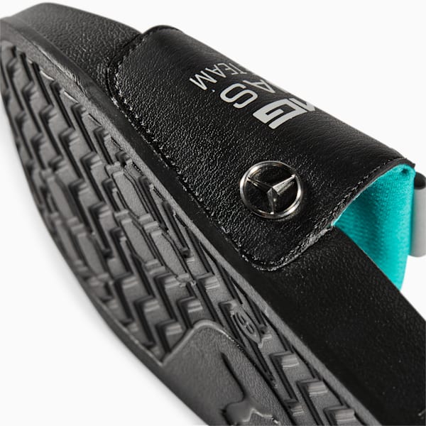 Mercedes AMG Petronas F1 Leadcat 2.0 Logo Slides, Puma Black-Puma Black, extralarge-IND