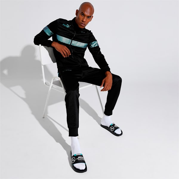 Mercedes AMG Petronas F1 Leadcat 2.0 Logo Slides, Puma Black-Puma Black, extralarge-IND