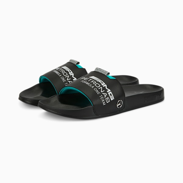 Sandalias con logo Mercedes-AMG Petronas Motorsport F1 Leadcat 2.0, Puma Black-Puma Black