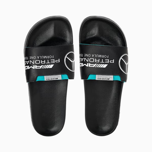 Mercedes AMG Petronas F1 Leadcat 2.0 Logo Slides, Puma Black-Puma Black, extralarge-IND