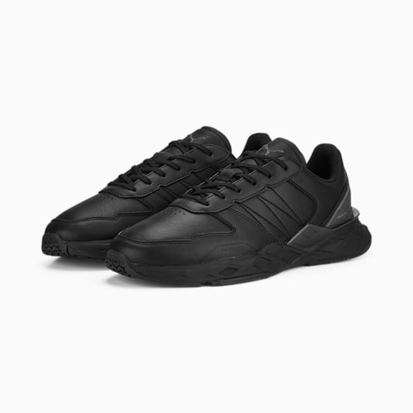 Porsche Design PWRPlate Motorsport Men's Sneakers, Jet Black-Asphalt, extralarge