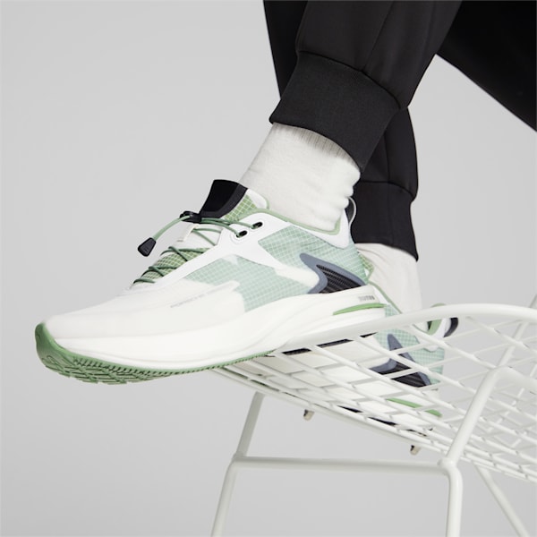 Zapatos de automovilismo para hombre Porsche Design NITRO Runner II, PUMA White-Dusty Green, extralarge