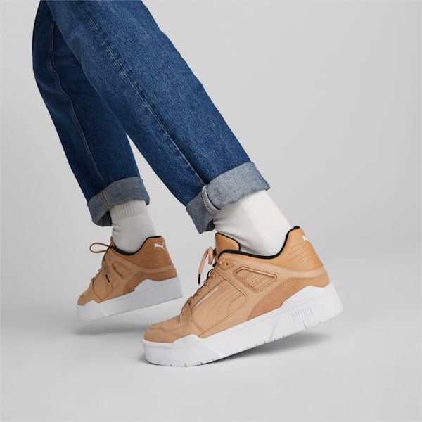 Porsche Legacy Slipstream Motorsport Shoes, Dusty Tan-PUMA White, extralarge