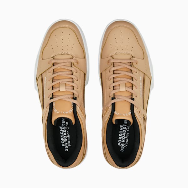Porsche Legacy Slipstream Motorsport Shoes, Dusty Tan-PUMA White, extralarge