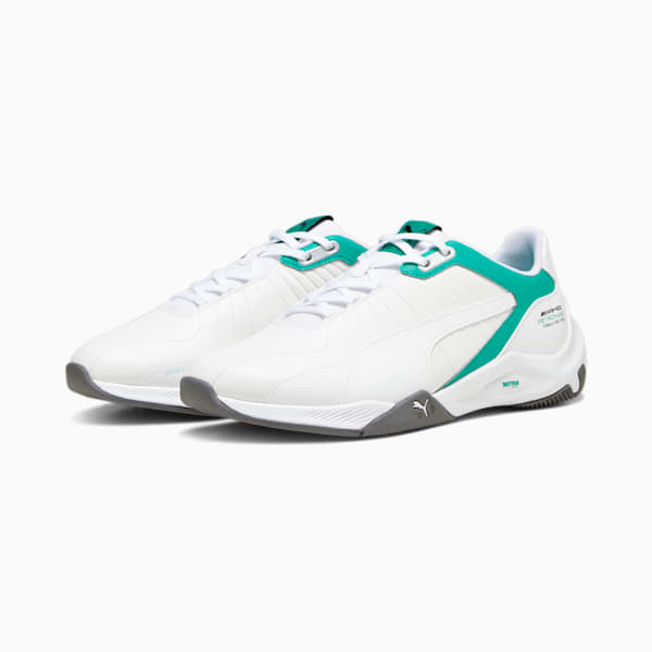 Mercedes-AMG Petronas F1 Kart Cat RL NITRO Motorsport Sneakers, PUMA White-Spectra Green-Mercedes Team Silver, extralarge-GBR