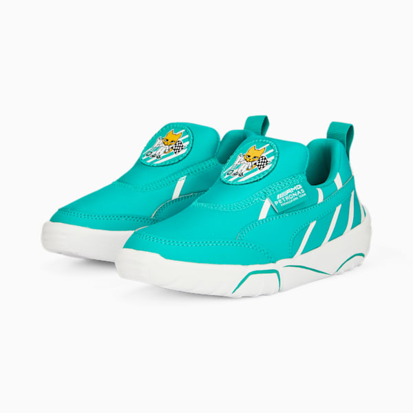 Mercedes AMG Petronas F1 Bao Kart Kids' Sneakers, Spectra Green-PUMA White, extralarge-IND