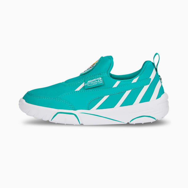 Mercedes AMG Petronas F1 Bao Kart Kids' Sneakers, Spectra Green-PUMA White, extralarge-IND