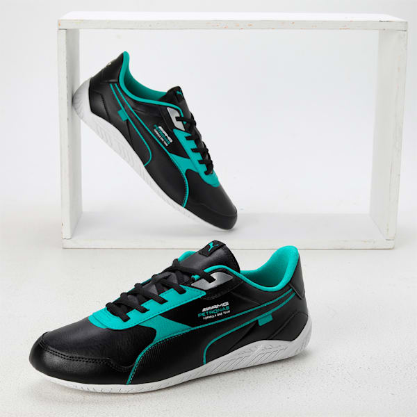 Mercedes AMG Petronas  RDG Cat 2.0 Men's Sneakers, PUMA Black-PUMA White-Spectra Green, extralarge-IND