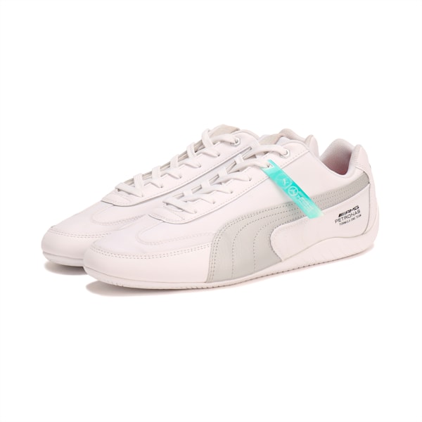 メンズ メルセデス MAPF1 MAPF1 スピードキャット ドライビングシューズ, PUMA White-PUMA Silver, extralarge-JPN