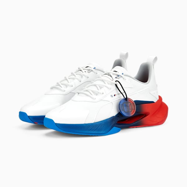 BMW M Motorsport LGND Renegade RT Shoes, PUMA White-Pro Blue-Pop Red, extralarge-IND